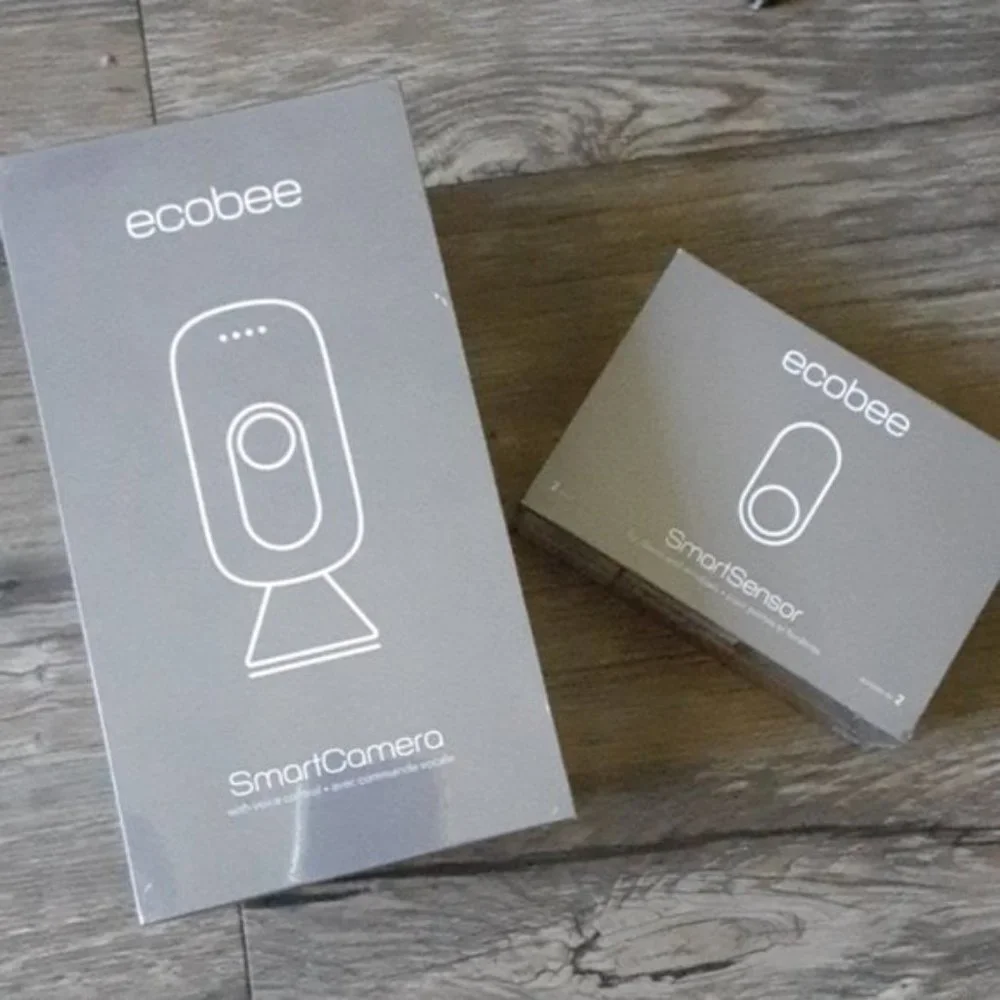 Ecobee SmartCamera+SmartSensor Home Security System w/6mo.Monitoring Sub